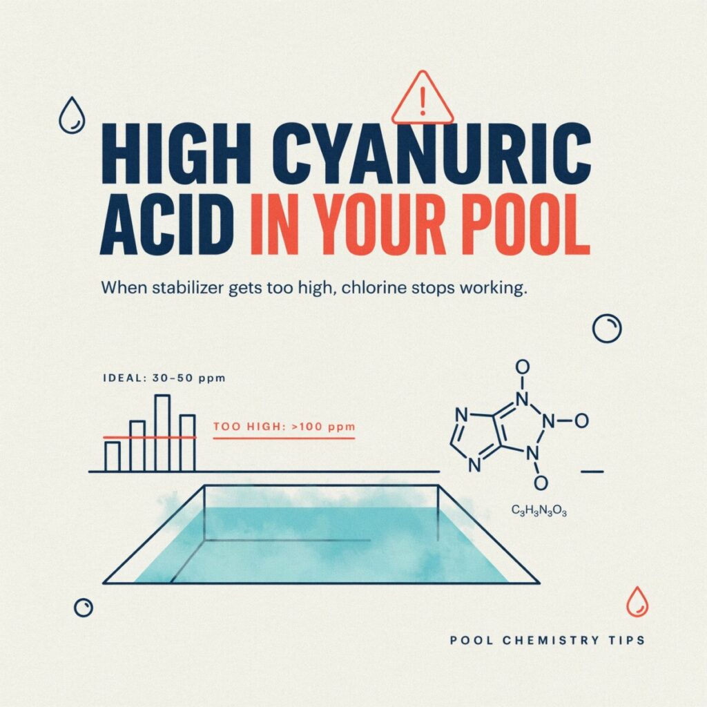 How to Fix High Cyanuric Acid (Stabilizer) Levels in Your Pool