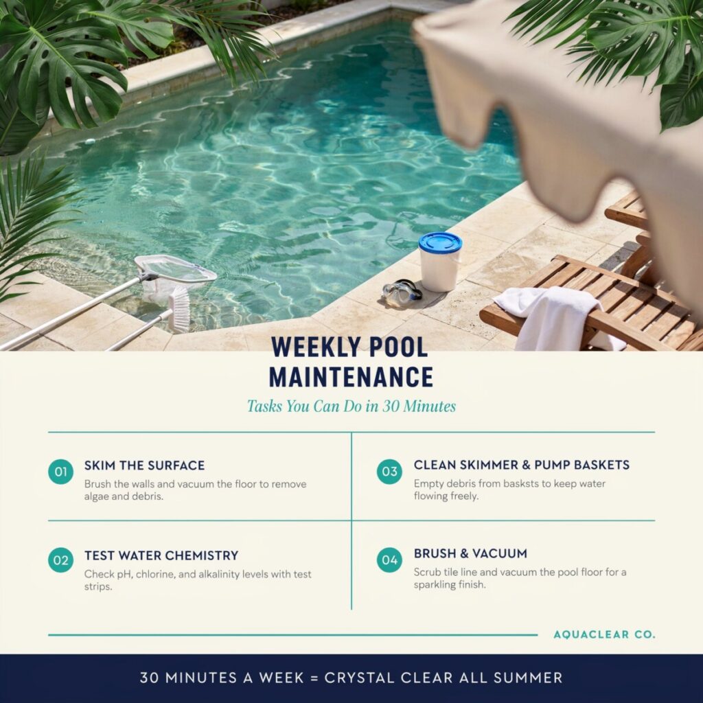 Weekly Pool Maintenance Tasks You Can Do in 30 Minutes
